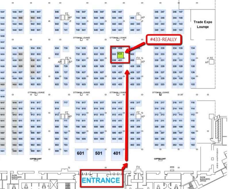 NuOp's booth at triple play top down expo map